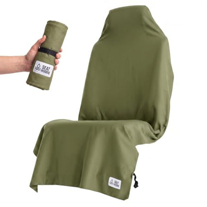 Microfiber Towel Seat Cover (Forest Green) - color: Forest Green