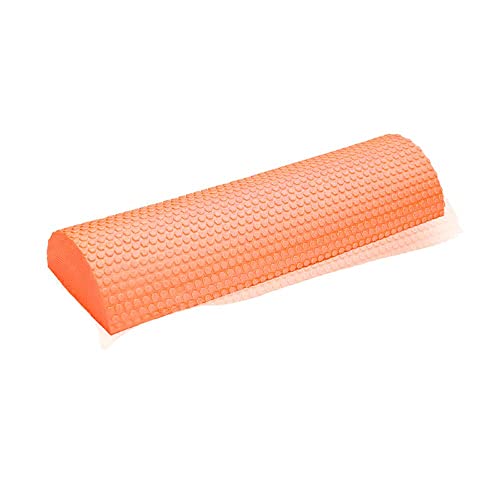 Half Round Yoga Foam Roller Block,Exercise EVA Roller Balance Pad Pilates Fitness Physical Gym Fitness Muscle Restoration(30cm,Orange)