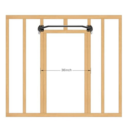 SELEWARE Heavy Duty Wall Mounted Pull Up Bar with Resistance Band Hooks and Ball Finger Training for Doorway, Joist or Beam - Fully Welded Steel Supports 600 lbs