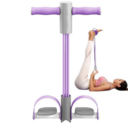 Leg Stretching Pedal Pull Rope - 6 Tube Resistance Fitness Band Trainer, Multifunction Strength Builder Tool, Elastic Workout Device | Home Gym Full Body Training Yoga Stretching Conditioning Use