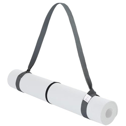 Yoga Mat Carrier Strap, Adjustable Thick Straps Sling for Carrying Large Mats, Stretching Band - color: Grey