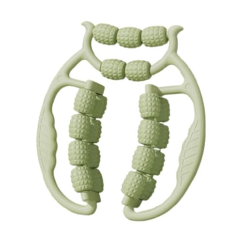 Leg Massage Roller Muscle Massage Roller Clamp 360 Degree Rotation 21 Wheels Roller Handheld Leg Massager Lightweight Portable PP Construction, Green - color: Green