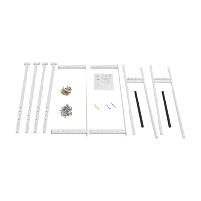 Physical Therapy Parallel Bars - 7FT/213cm Walking Assist Bars with Adjustable Height and Width, Home Gym Parallel Bars Workout Dip Stnads for Strength Training Fitness - color: White