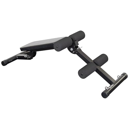 Body-Solid Best Fitness Ab Board (BFAB10B), 6-Pack Abs Machine Exercise Equipments for Strength Training Home Gym Workouts Bench