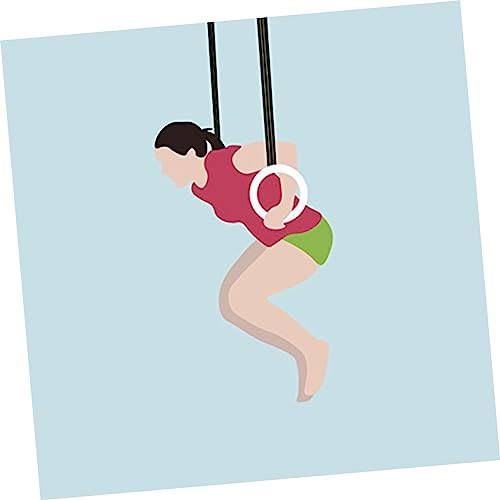 BESPORTBLE Pair Gymnastic Rings Fitness Ring Exercise Rings Workout Rings aldult Stretch Ring Bamboo Child - color: Khaki