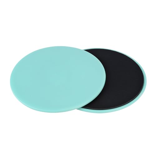 2PCS Exercise Core Sliders, Dual Sided Exercise Gliding Discs Use on Carpet or Hardwood Floors Double Sided Fitness Sliders for Home - color: Light Green