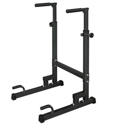 Height Adjustable Dip Station for Home Gym,Versatile Fitness Equipment for Pull-Ups,Push-Ups & Dips,Heavy-Duty Steel Frame Construction with Foam Grip Handles,Portable Strength Training Stand