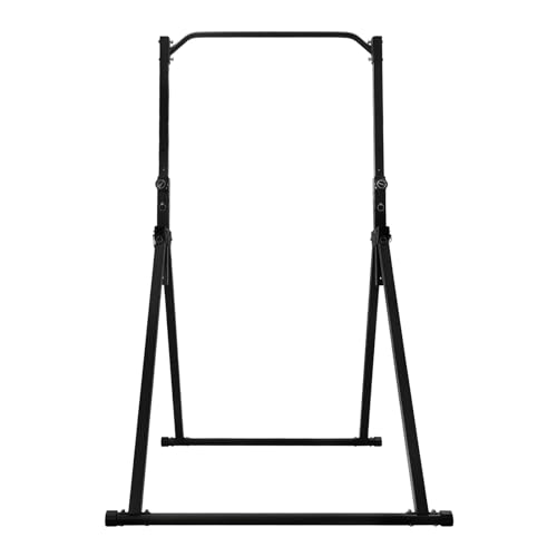 Foldable Pull Up Bar, Power Tower Workout Dip Station, Adjustable Height Home Pull Up Bar, Multifunction Fitness Tower Station Training Equipment, for Home Gym Strength Train 440LBS