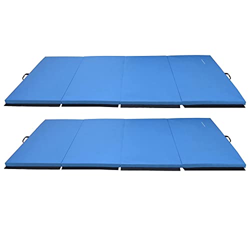 BalanceFrom Fitness GoGym 120x48in Extra Thick Anti Tear High Density All Purpose Aerobic Gymnastics Mat with Velcro Carrying Handles
