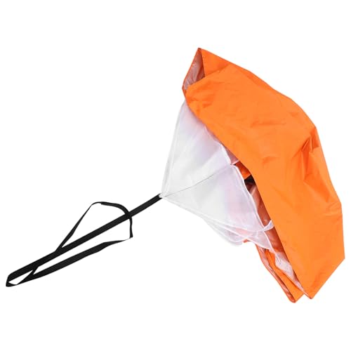 Beavorty Running Training Parachute Resistance Trainer with Silver-Coated Orange Canopy for Adult Exercise Equipment, Speed and Power Agility Gear for Track and Field Sprinting