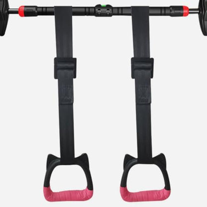 Gymnastic Rings Set with Adjustable Straps, 1 Meter Rope, Professional Pull-up Rings for Indoor Fitness and Muscular Training Equipment