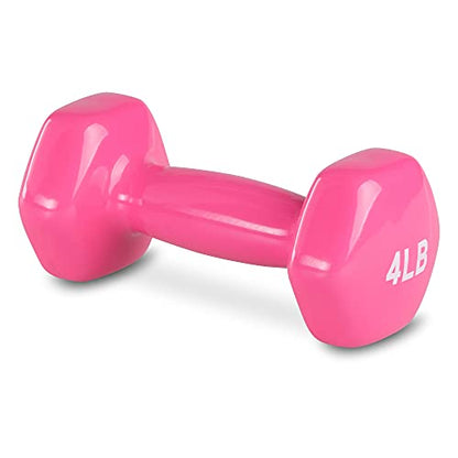 Amazon Basics Vinyl Coated Dumbbell Hand Weights - style: 4 Pounds, Pair