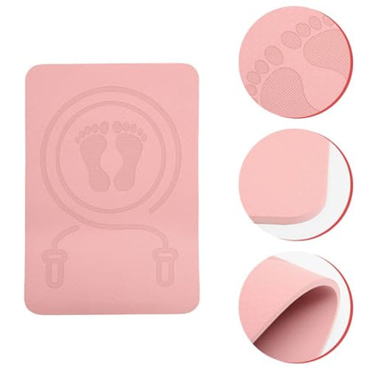 Anti-Slip Workout Mat Non-slip Tpe Skipping Rope Mat 23.6x15.7x0.4Inch Soundproofing Fitness Exercise Pad for Indoor Home Gym Workout Yoga Training