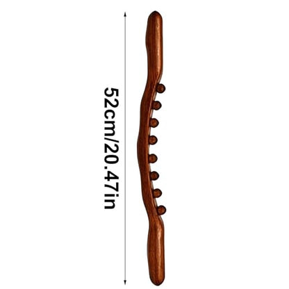 Massage Roller Stick Wood - 8-Bead Scraping Massage | Stomach Cellulite Massager,for Women Men Runners Athletes Fitness Lovers Weightlifters Dancers Gym Home Office Apartment Salon