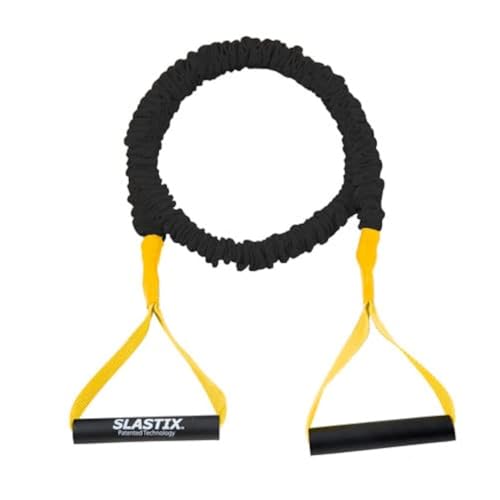 Slastix Toner Resistance Bands with Handles | Safe Sleeve Exercise Bands for Strength Training, Full Body Workouts, and Home Gym Fitness