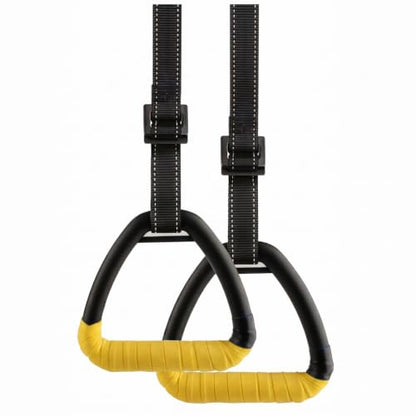 Gymnastic Rings, Gymnastic Rings Equipment, Pull-up Gymnastic Rings, Home Gymnastic Rings no-Punch bar Lanyard for Training Workouts - color: Yellow