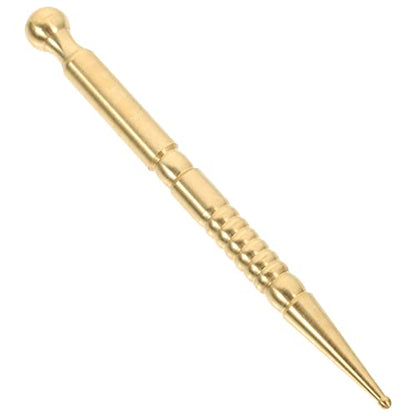 Healeved Brass Acupoint Tool for Trigger Point Massage Acupressure Pen for Muscle Relief and Improved Circulation Portable Massage Hand Tool Acupressure Stick