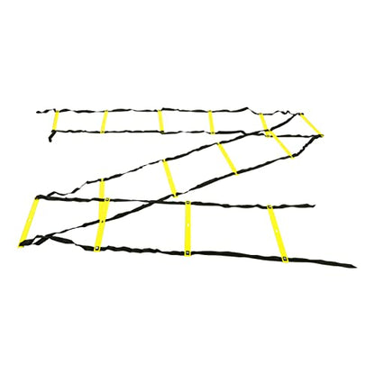 7M 14 Rung Fixed Agility Speed Ladder, Training Ladder for Soccer Football Fitness, Adjustable Length PP Agility Ladder with Non - Slip Design for Athletes and Coaches - color: Yellow