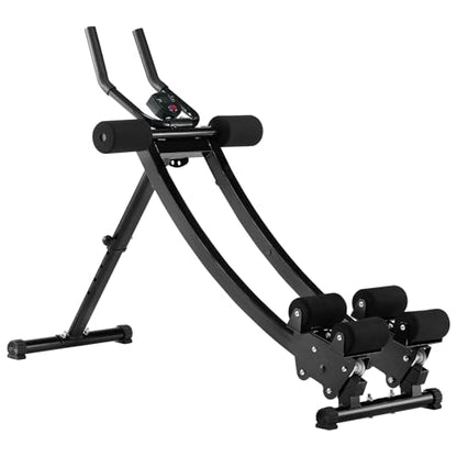 VEVOR AB Workout Machine, Ab Workout Equipment at Home Gym, Core & Abdominal Trainers for Women, 440 lbs Weight Capacity Strength Training Ab Cruncher, Foldable Adjustable Fitness Exerciser