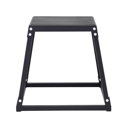 VEVOR Plyometric Jump Box, 18 Inch Plyo Box, Steel Plyometric Platform and Jumping Agility Box, Anti-Slip Fitness Exercise Step Up Box for Home Gym Training, Conditioning Strength Training