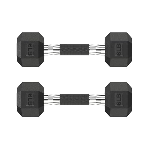 HANDBODE Hex Dumbbell Set 2.5-65 lb, Rubber Encased Hex Dumbbells for Home Gym, Weights Dumbbells Set of 2 Hand Weights for Strength Training & Fitness Exercise