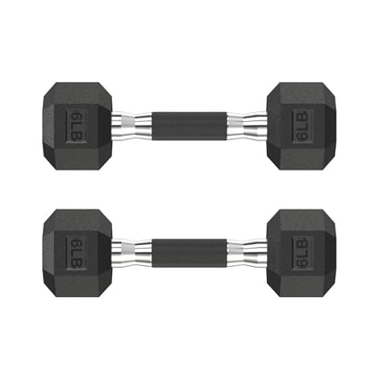 HANDBODE Hex Dumbbell Set 2.5-65 lb, Rubber Encased Hex Dumbbells for Home Gym, Weights Dumbbells Set of 2 Hand Weights for Strength Training & Fitness Exercise