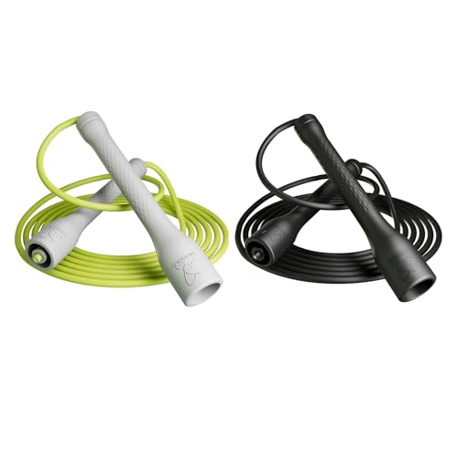 10,000-Drop Unbreakable Jump Rope, 5mm PVC Adjustable Speed Rope with Ergonomic PP Handles for Boxing, HIIT & Home Gym - color: Black+White