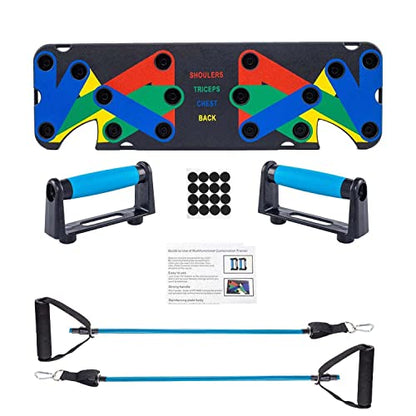 Resistance Bands with 9 in 1 push up Board Multi Function Exercise Equipment