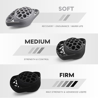 TEKGRIP Hand Grip Strengthener & Finger Exerciser, Dual-Action Grip and Extension Trainer with 3 Progressive Resistance Levels