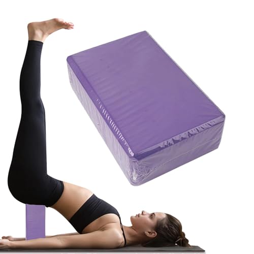 Yoga Blocks 2 Pack, High Density EVA Foam Block, Non-Slip Yoga Bricks, Gym Bricks, Fitness Exercise Blocks for Balance Training, Stretching, Pilates, Meditation, Support Deepen Poses