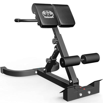 Hyper Back Extension Roman Chair - Back Extension Bench Machine for Glute, Hamstring and Lower Back, Multi-Functional Bench for Full All-in-One Body Workout, Foldable for Home Gym Fitness