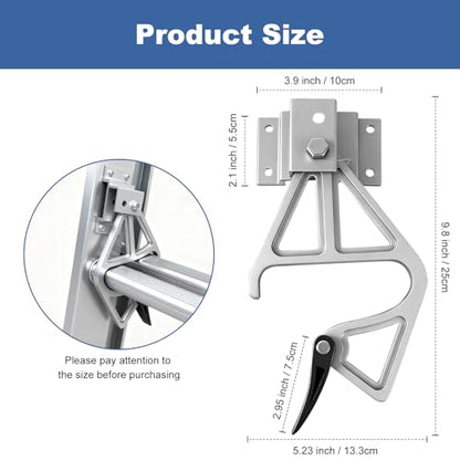 2 Pack Aluminum Extension Ladder Locks, Ladder Rung Lock Kit Compatible with Model 28-11 Werner Aluminum Fiberglass 24 ft, 28 ft, 32 ft, Extension Ladder Parts - color: Sliver