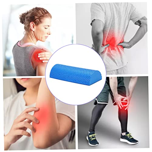Half Round Foam Roller EVA Back Exercise Shaft Yoga Columns for Deeply Tissue Muscle Massage Blue,Sports - color: Dark Blue, 30cm