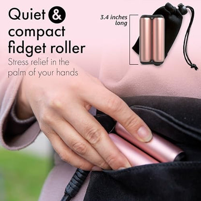 ONO Roller - Handheld Fidget Toy for Adults | Help Relieve Stress, Anxiety, Tension | Promotes Focus, Clarity | Compact, Portable Design (Rose Gold, Full Size - Aluminum) - size: Full Size, style: Aluminum - Rose Gold