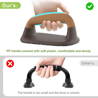 Push Up Bars, Ergonomic Pushup Handles for Home Gym Training - color: A: Light Brown
