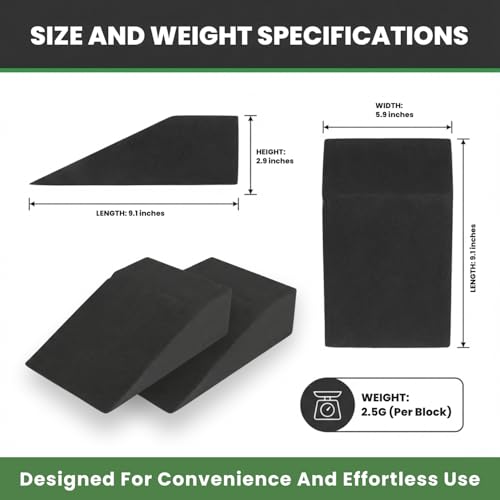 2 Pack Squat Wedge Block for Heel Elevated Squat Weightlifting Calf Stretcher Slant Board for Mobility Balance and Strength Performance
