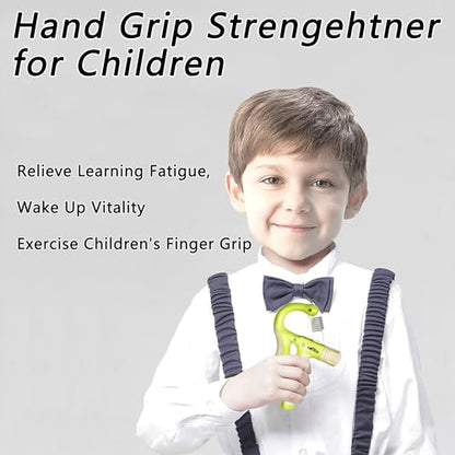 Hand Grip Strengthener for Kids and Youth, Adjustable Resistance Hand Gripper 11-45Lbs, Hand Grips for Strength Training, Stress Relief Grip - color: Green-2 pack