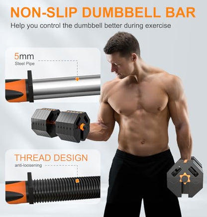Adjustable Dumbbell Set 20LBS 30LBS 40LBS Weights Set for Men Women - style: 20 LBS