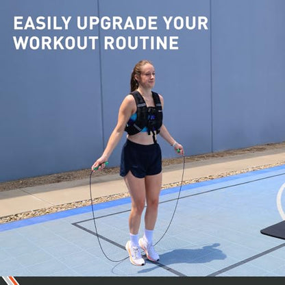 Body Sport Weighted Vest - 5lb/10lb/15lb/20lb/25lb/30lb - Fitness Vest with Refelctive Strips for Strength Training, Running, Walking, and Endurance Workouts - size: 10 lbs