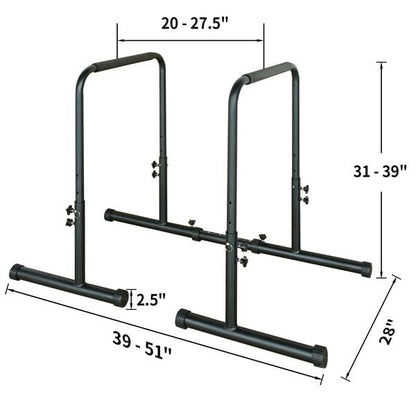 Adjustable Height Power Tower Dip Station, Heavy Duty Pull Up Bar Stand with 550 LBS Capacity, Multi-Function Home Gym Equipment for Calisthenics, Strength Training & Full-Body Workout