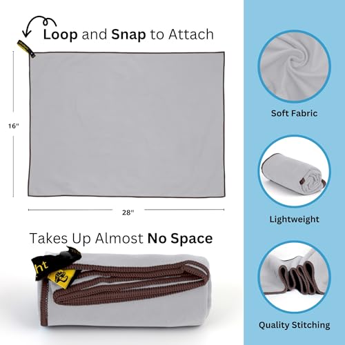 Backpacking Ultralight Quick Dry Microfiber Soft Fast Drying Hand and Face Towel Wash Cloth Camping Yoga Hiking Active Lifestyle (Gray, Medium 16x28) - color: Gray, size: Medium