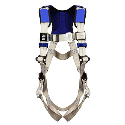 3M DBI-SALA ExoFit X100 Comfort Vest Safety Harness Fall Protection, OSHA, ANSI, General Purpose, 1 D-Ring, Tongue Buckle Leg Strap, Pass-through Chest Buckle, Zinc Plated Steel, 1401001, Medium - size: Medium