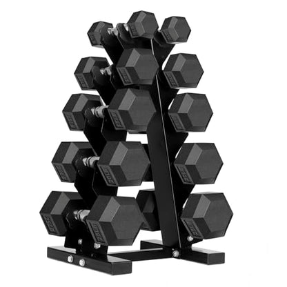 Hex Dumbbells Rubber Coated Cast Iron Hex Black Dumbbell Free Weights for Exercises - style: 7.5 Pounds / Pair