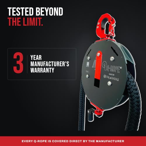 Qrope Endless Rope Trainer Machine - Portable Rope Pull Pulley System - Home Gym Workout Equipment for Strength Training - Infinity Rope for Upper Body and Forearms