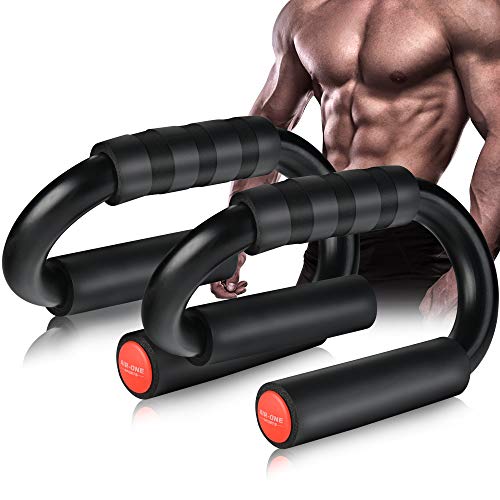 KitchLife AIR-ONE SPORTS Push Up Bars, Extra Thick Non Slip Foam Grip, Unique Sturdy Structure push up stands, Perfect Strength Training Home Gym Push up Handles for Floor