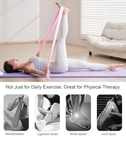 Resistance Bands Non Slip Elastic Stretch Bands for Men Women - color: Bright colors