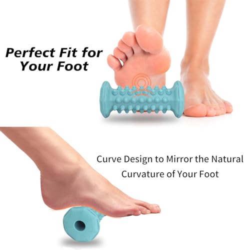 Green Foot Massager Roller for Plantar Fasciitis, Arch Heel Pain Relief - color: Green