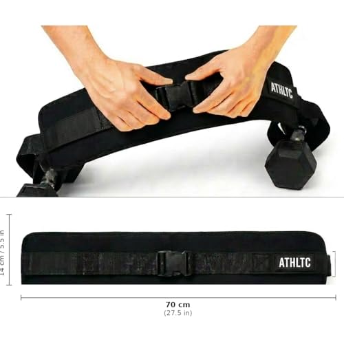 Hip Thrust Belt for Dumbbells - Adjustable Slip-Resistant Neoprene Booty Belt - Glute Belt for Hip Thrusts and Glute Bridges - Supports Kettlebells and Plates