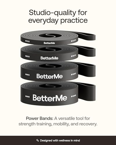BetterMe Power Bands - Heavy Duty Resistance Bands for Working Out - Long Loop Resistance Bands for Strength Training, Pull Up Assistance, Mobility & Stretching