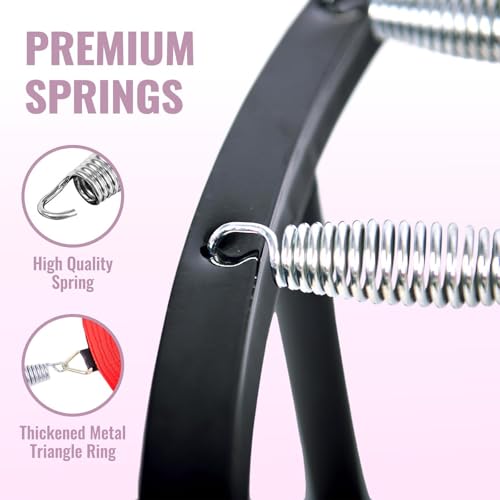 40 Inch Foldable Mini Tranpoline with Handle Bar, Indoor Exercise Rebounder Tranpoline for Adults Fitness, 4 Level Height Adjustable, Compact Storage Design, Max Load 300LBS